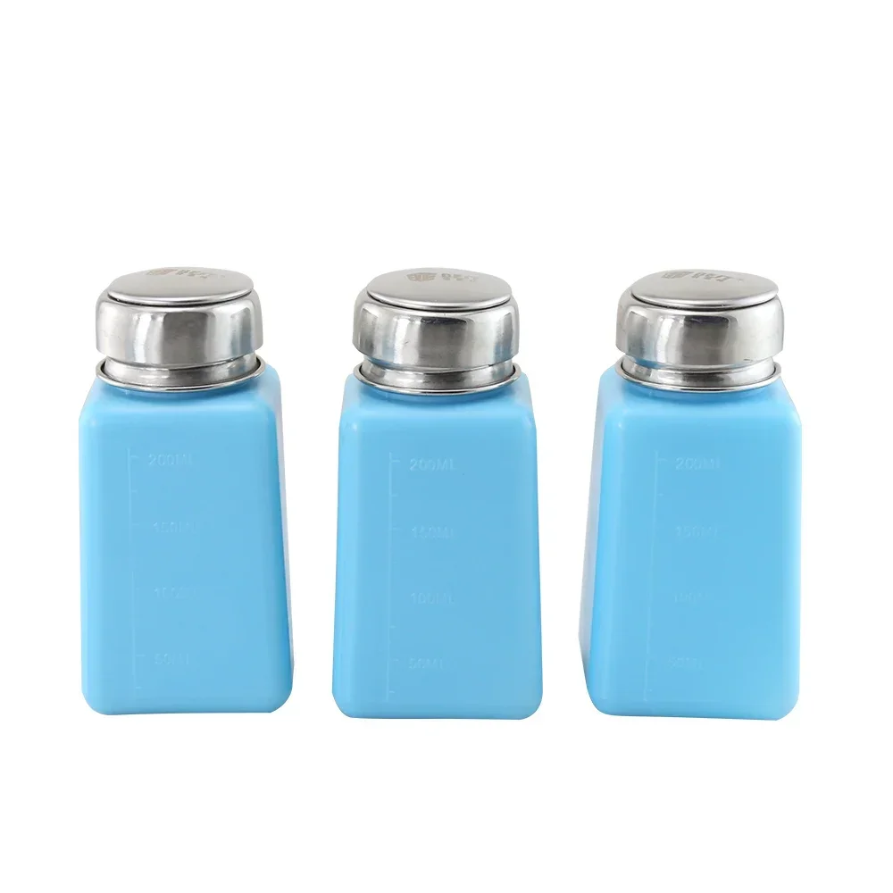 1 PC 200ML Empty Pump Liquid Alcohol Press Dispenser Nail Polish Remover Cleaner Bottle Make Up Refillable Container Tools