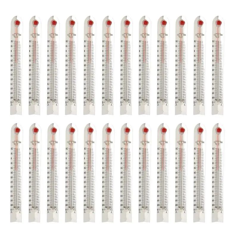 ABJG-Dual-Scale V Shaped 24 Pcs Science Thermometers, Mercury-Free For Student School Supplies Lab Thermometer