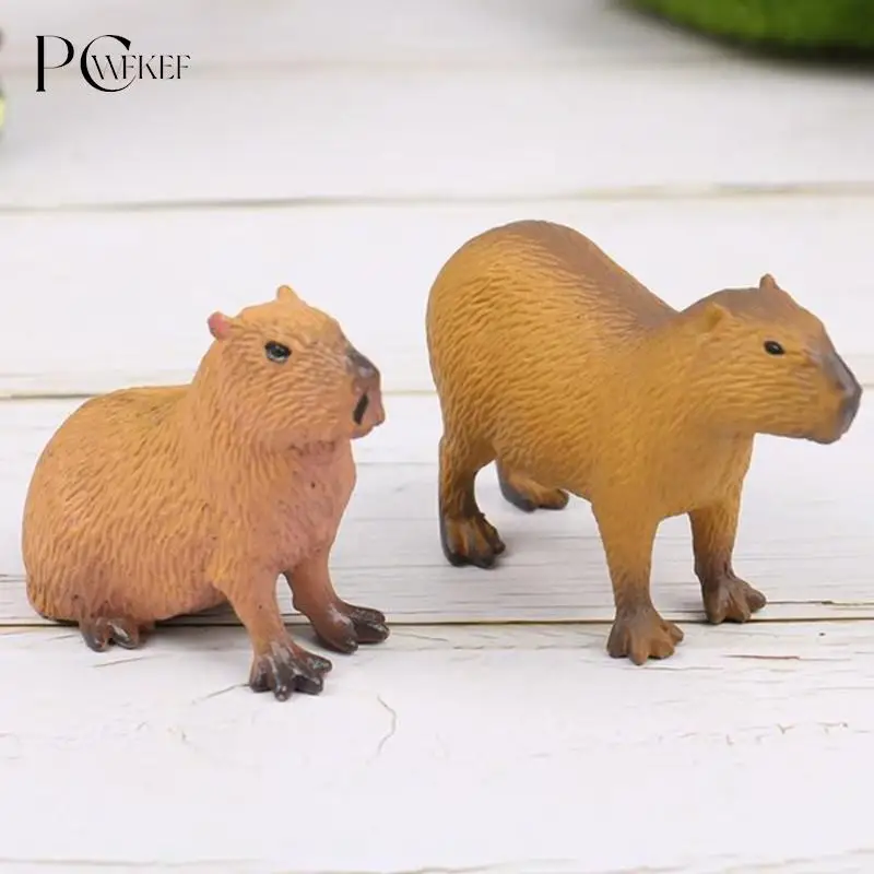 Mới Mô Phỏng MIni Dễ Thương Động Vật Hoang Dã Mẫu Capybara Nhân Vật Hành Động Trẻ Em Bộ Sưu Tập Đồ Chơi Quà Tặng Mô Phỏng Động Vật Mẫu 1