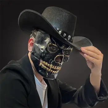 풀 헤드 스컬 마스크, 재사용 가능한 비명 성인 익명 마스크, 이동식 턱, 남아, 어린이, 할로윈, 실리콘, 무서운 광선 헬멧, 파티용