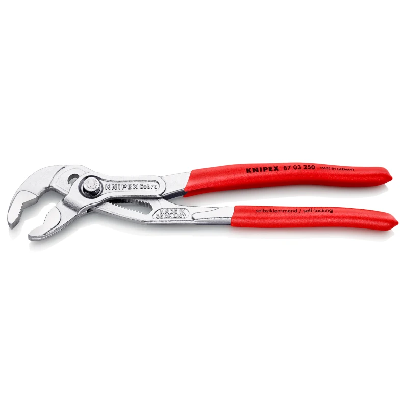 KNIPEX Cobra 87 03 250 High-Tech Water Pump Pliers Self-Locking Chrome Plated Plier