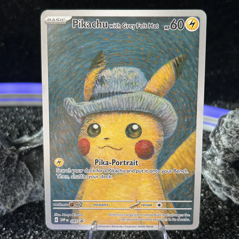 DIY PTCG Starry Night Collection Cards Van Gogh Museum Charizard Card PTCG Self Made Cartoon Anime Game Collection Cards Gift