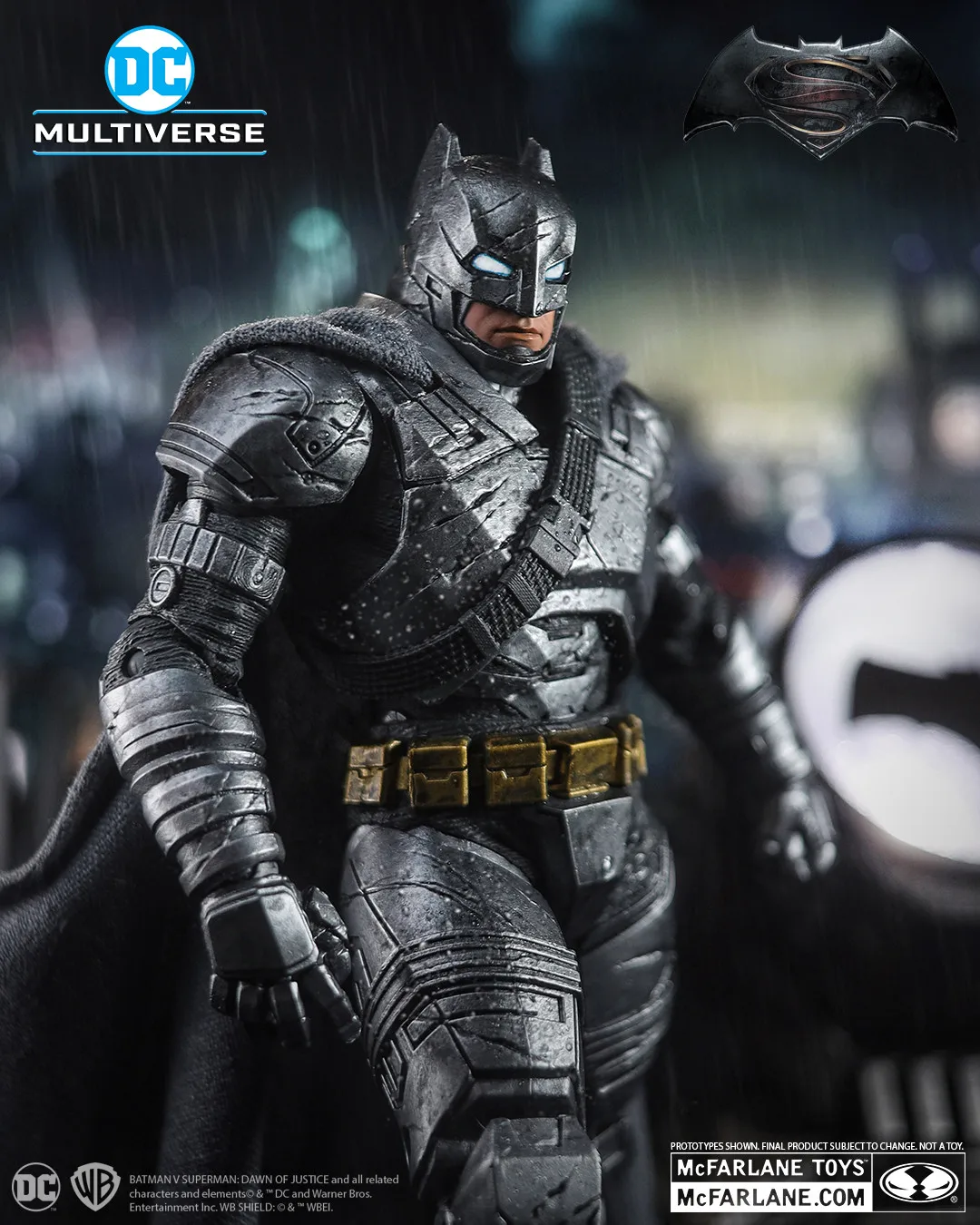 Original McFarlane ของเล่น Batman หุ้มเกราะชุดตัวเลข Batman V Superman: Dawn of Justice ภาพยนตร์ Action Figure ของขวัญที่กําหนดเอง