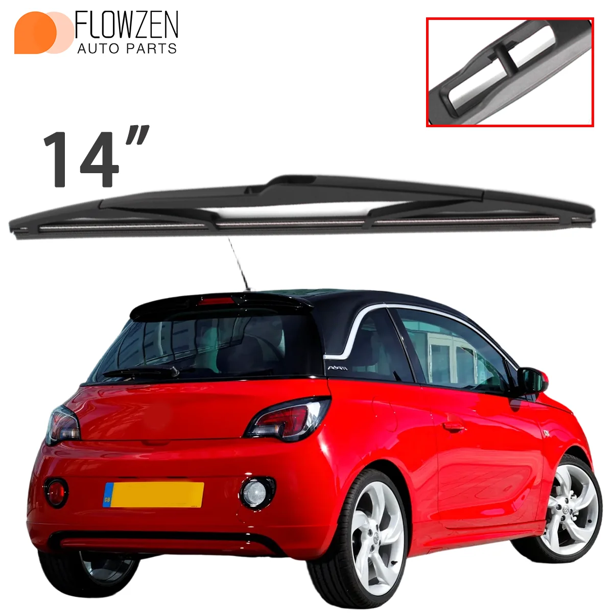 

1 шт. 14-дюймовый задний стеклоочиститель для Opel Vauxhall Adam 2012-2019, щетка стеклоочистителя, автомобильные аксессуары