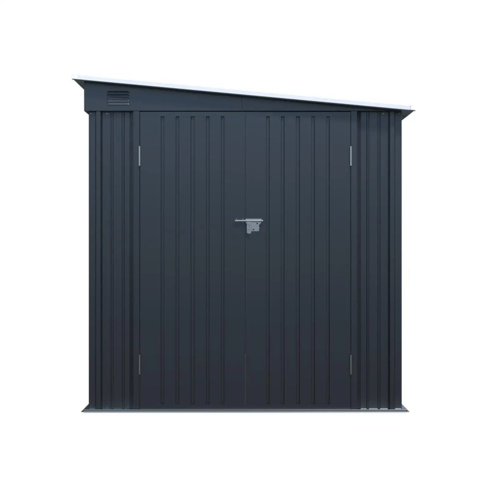 

Outdoor Storage Shed 8x6 FT Galvanized Metal Sheds Double Doors Lean Shed for Bike Tools Backyard Patio