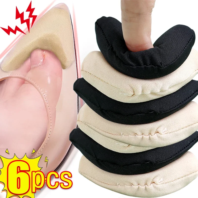 8pcs Pain Relief Forefoot Insert Pads Women Sponge Toe Plug Half Insoles Adjustment Reduce Shoe Size Filler Protectors Cushion