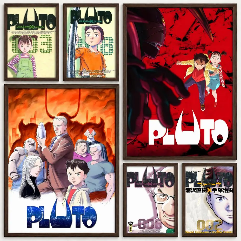 Anime PLUTO Poster Self‑Adhesive Waterproof PP Poster Coffee House Bar Wall Art Sticker Room Home Decor