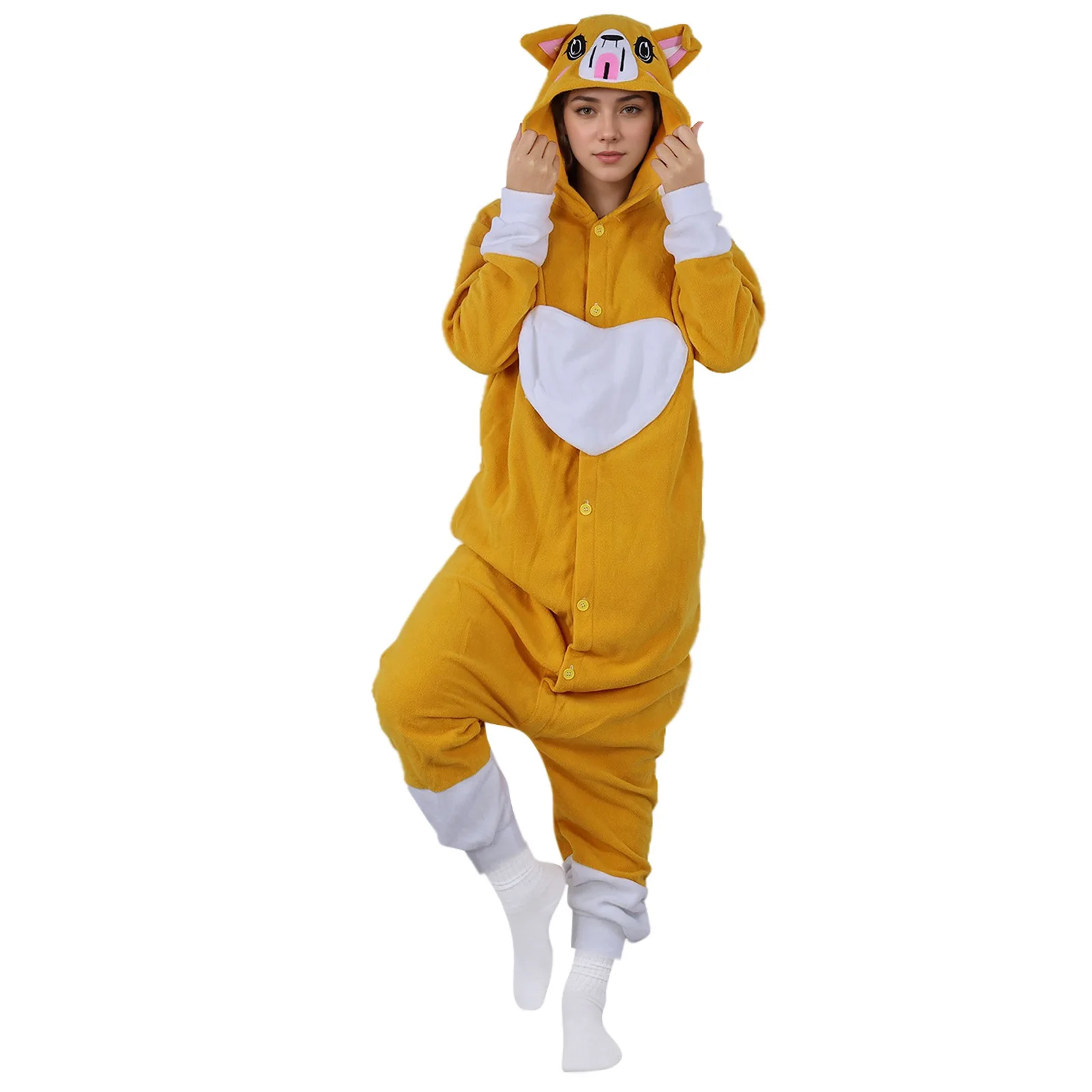 Anime Cartoon Animals Unisex Kawaii Kangaroo Squirrel Rabbit One-piece Home Pajamas Halloween Performance Cosplay Costume 2025 - Image 3