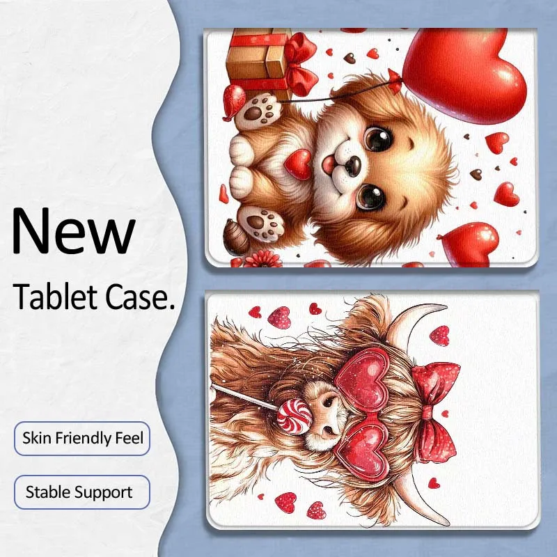 

Love Heart Elephant Cow Dog For Xiaoxin Lenovo Tab P12 Extreme Legion Y900 Idea Pro GT 12.1 2025 Foldable Tablet Case Gift