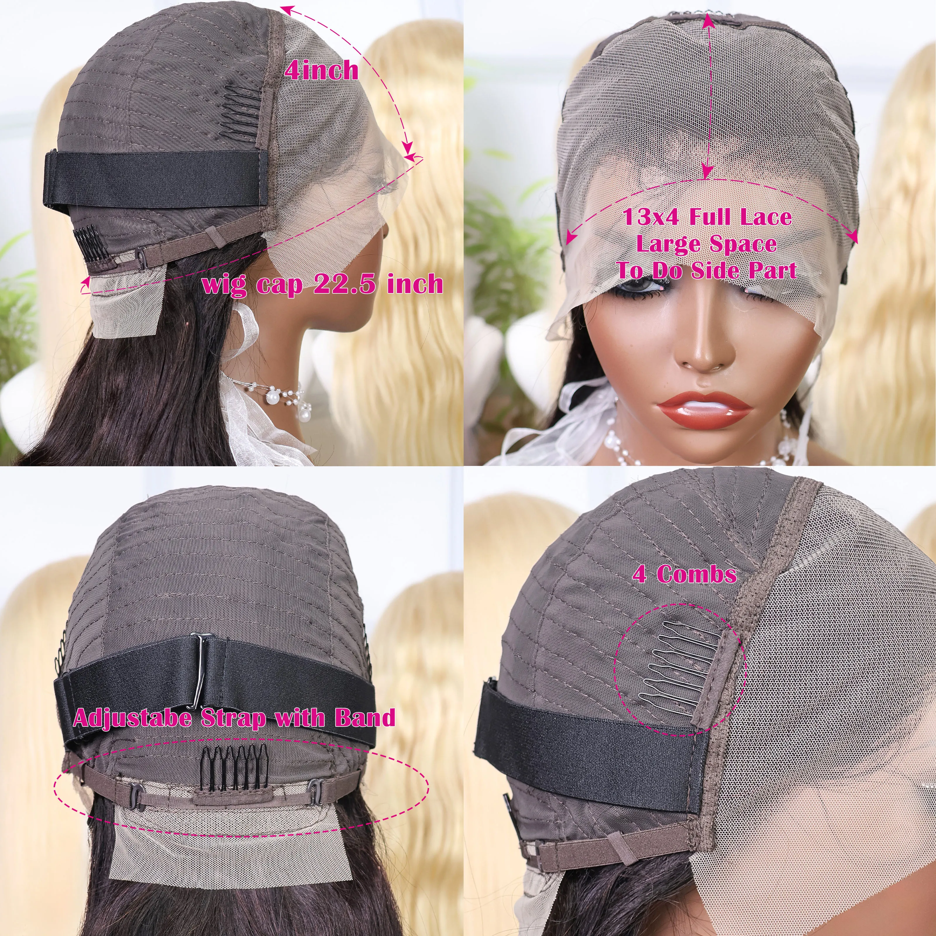 Short Straight Bob Wig 13x4 Transparent Lace Frontal Wig Brazilian PrePlucked Lace Front Human Hair Wigs Human Hair 100%