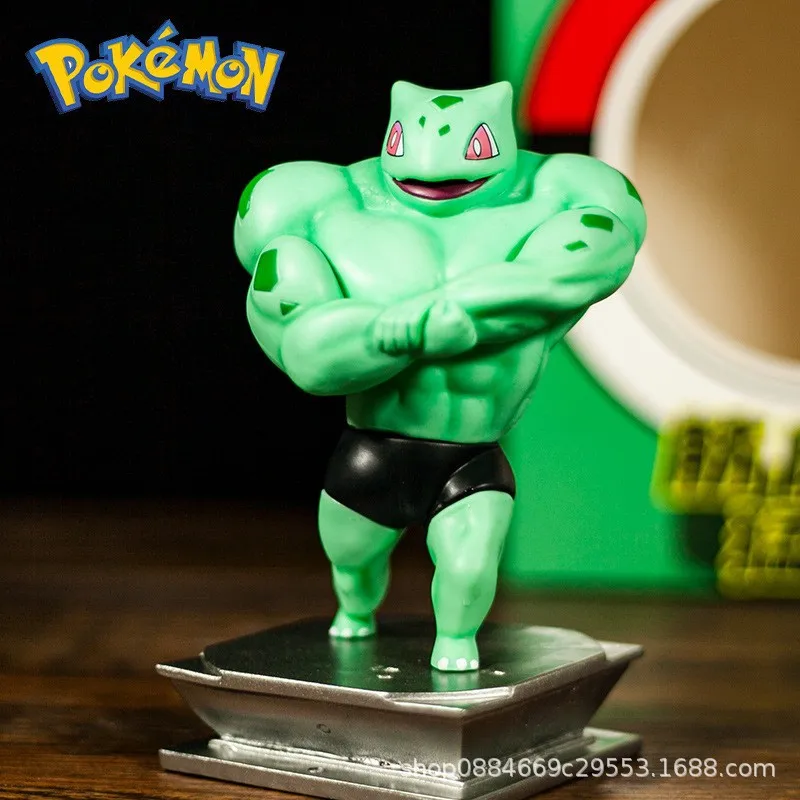 محاكاة ساخرة لطيف بوكيمون العضلات بيكاتشو أرقام دمية جيب الوحش Bulbasaur السنجاب تشارماندر مضحك الحلي هدايا أعياد ميلاد للأطفال