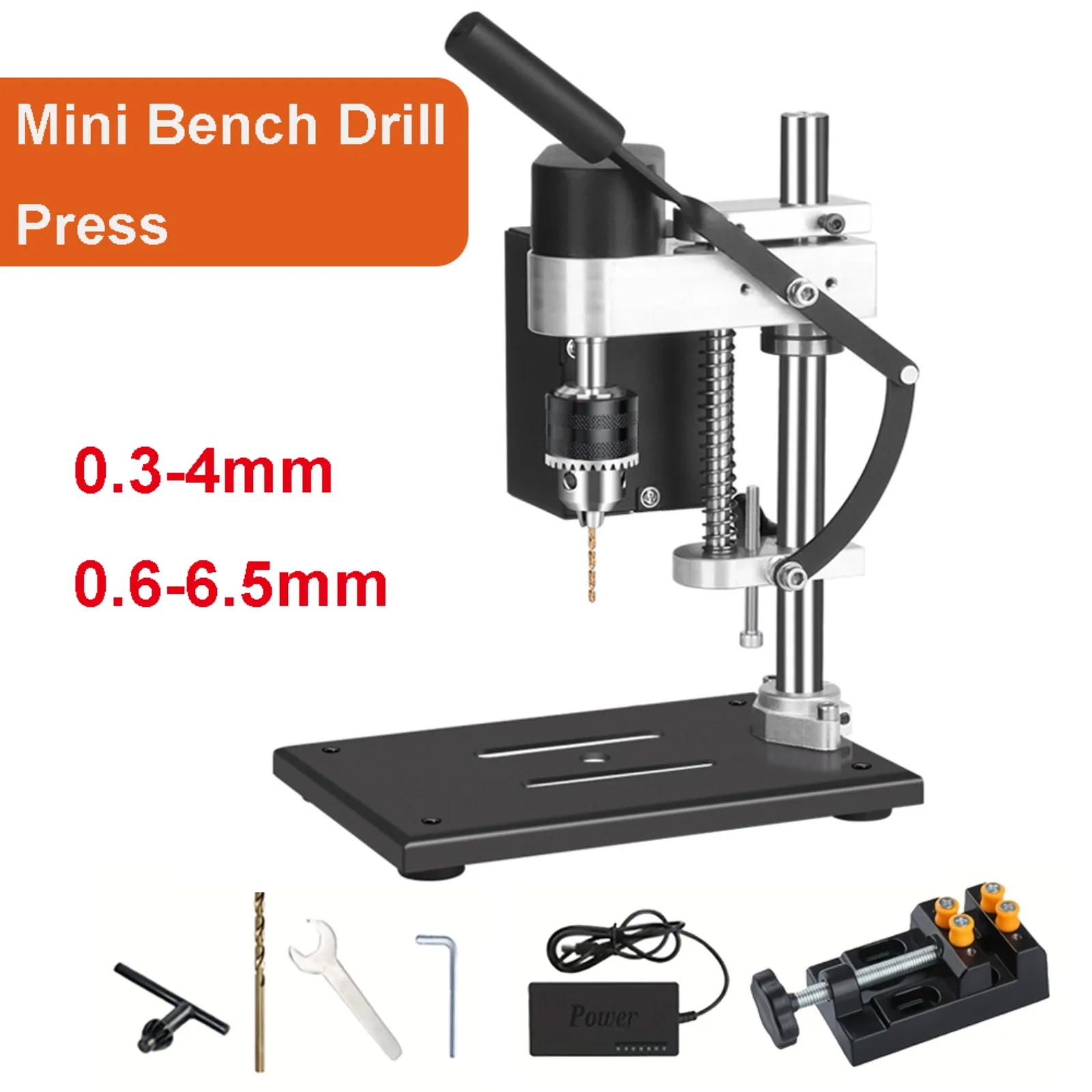 

Mini Desktop Electric Drill Press 7-Speed Adjustment Lifting-Wood/Metal/Plastic/Acrylic Drilling Vertical Multifunction DIY Tool