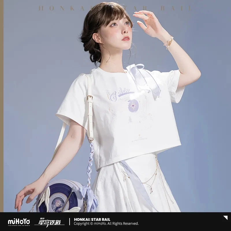 Camiseta miHoYo Game Robin, camiseta oficial de la serie temática Honkai Star Rail Robin, disfraz de Anime, Tops de moda, Cosplay, regalo de Halloween