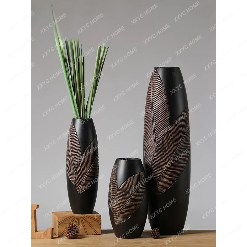 

Light Luxury Floor Vase Flower Arrangement Artificial Flower Decoration High-Grade Living Room Simple Decorations