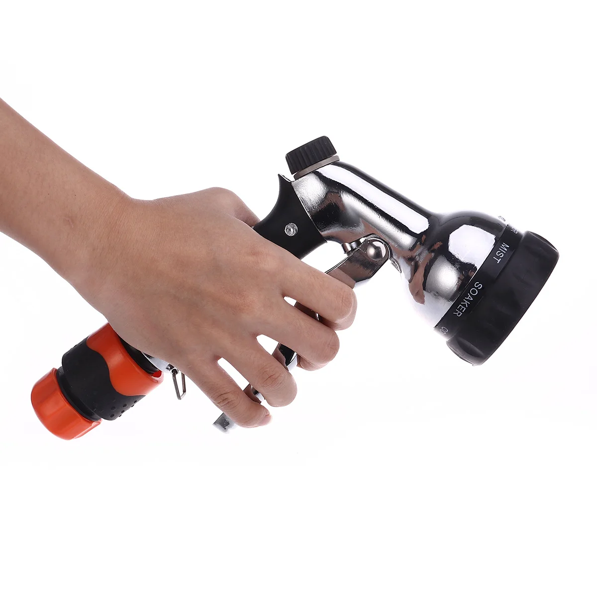 

Распылитель воды для чистки автомобиля, насадка для садового шланга, серебро, высокое давление, 7 режимов распыления, эргономичная вода для чистки автомобиля