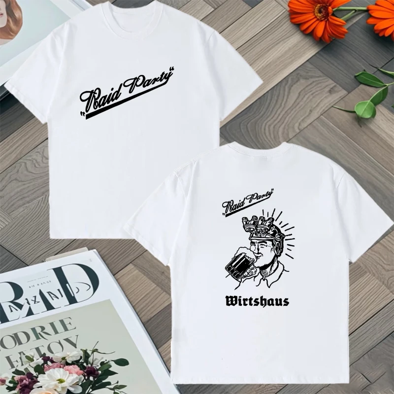 Raid Party Brothers in Arms Double Sided Print Summer Tee shirt Men Women Clothing Fashion Oversized t-shirt 100% Cotton T shirt