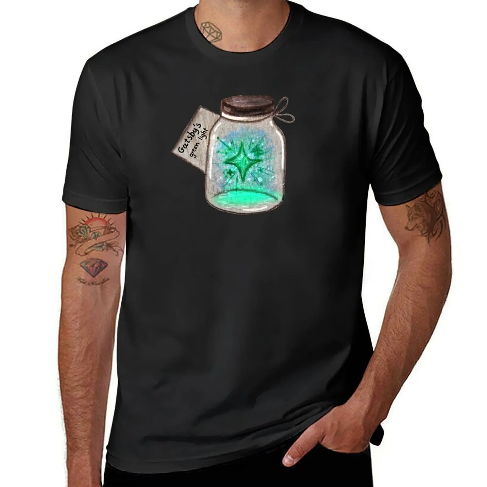 Gatsby's green light Vase T-Shirt summer top sublime aesthetic clothes customizeds men clothes