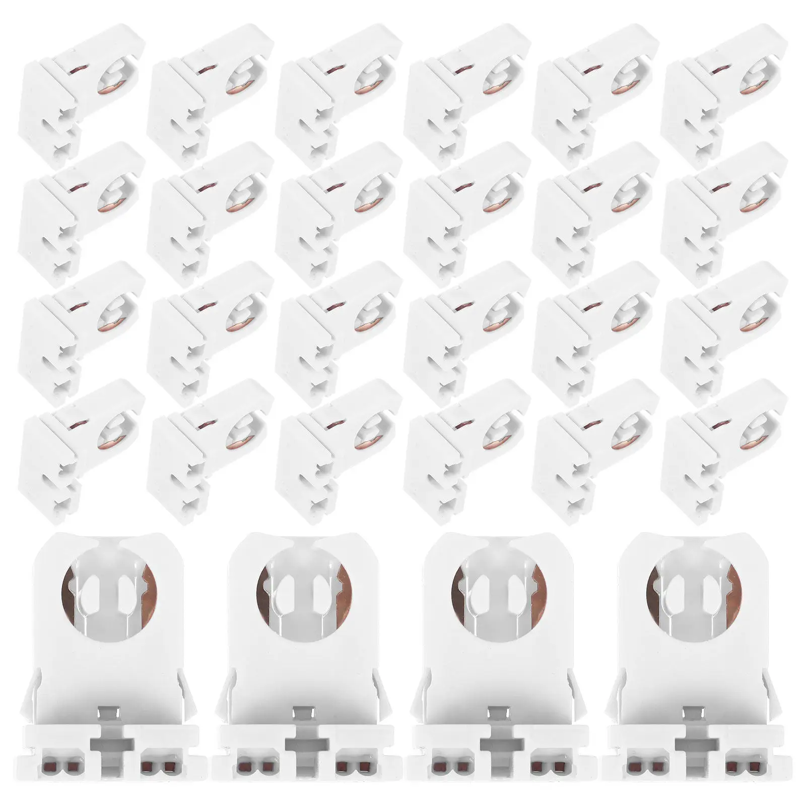 

30pcs Plug Play Tube Light Bracket T12 Non-Shunted Tombstone Socket Led Fluorescent Lamp Holder Lighting Fixture Pc Material