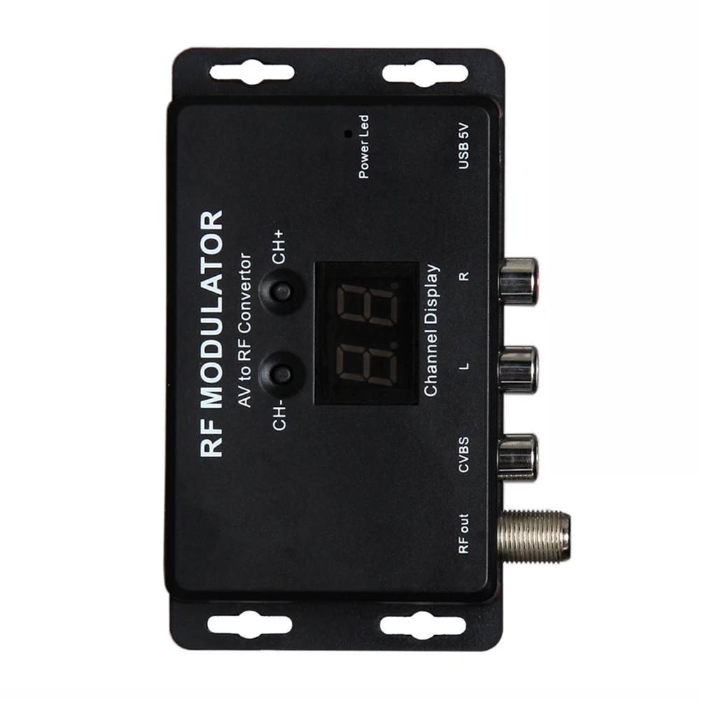 جهاز تعديل RF للتلفزيون المنزلي M60 متوافق مع مصادر A/V مزود طاقة USB PAL/NTSC نطاق التردد 471 25 ميجا هرتز 885 25 ميجا هرتز