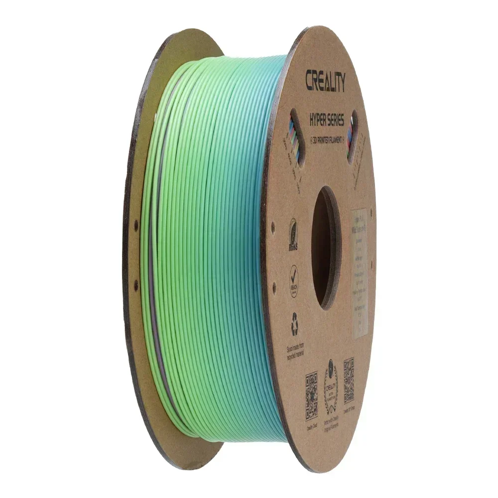 Imagem -04 - Creality Hyper Pla Filamento Arco-íris 1.75 mm 1kg de Alta Velocidade para k1 Max Impressora 3d Filamento Pla Resfriamento Mais Rápido Melhor Fluidez