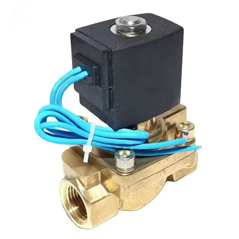 2way 3/4 DC 24V 1inch Brass Water Pilot Operated Piston Normally Closed Solenoid Valve Connector Coils