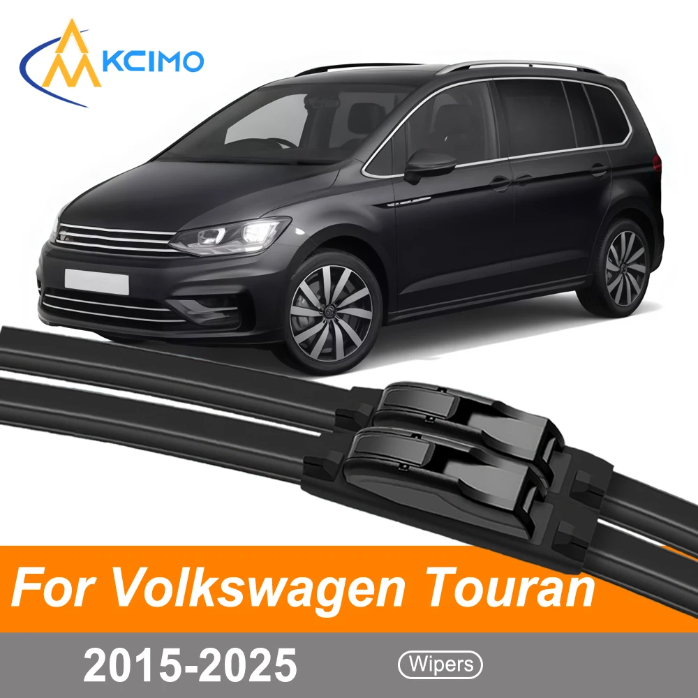 

Direct Fit Front Wiper Blades Pair/Set For Volkswagen Touran 5T 2015-2025 All Season Rubber Quiet & Streak-Free Wiping