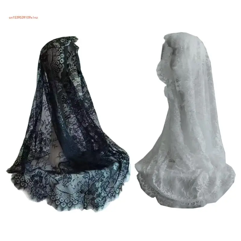 Indoor Outdoor Wedding Veils Breathable Lace Tulle Special Occasion Girls Veils