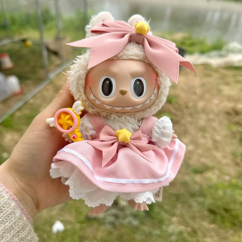 Pakaian boneka mewah Mini lucu 17cm aksesori pakaian untuk Korea Kpop Exo Labubu boneka idola pakaian gaun putri Diy hadiah anak