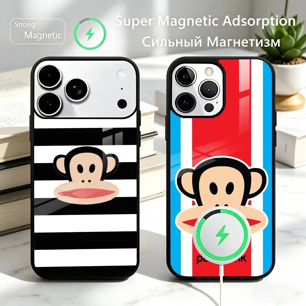 

P-Paul f-Frank Fashion Logo Phone Case For iPhone17,16,15,14,13,12,11 Plus,Pro Magnetic For Magsafe Wireless Charging