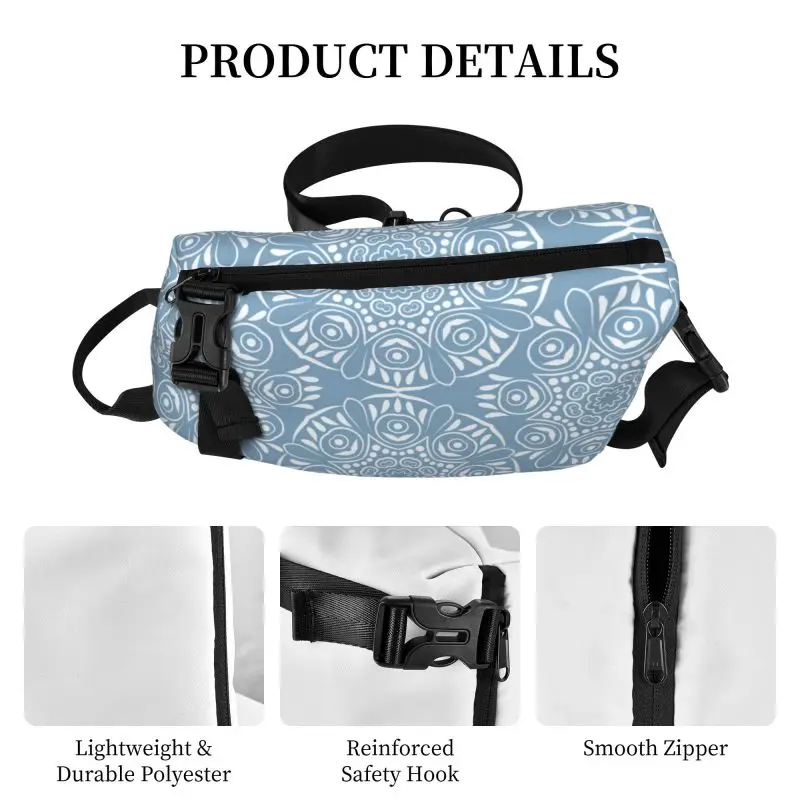 Indian Pattern Chest Bag Crossbody Backpack Men Waterproof Shoulder Bags Women\'s Casual Messenger Bag Unisex Small Bag