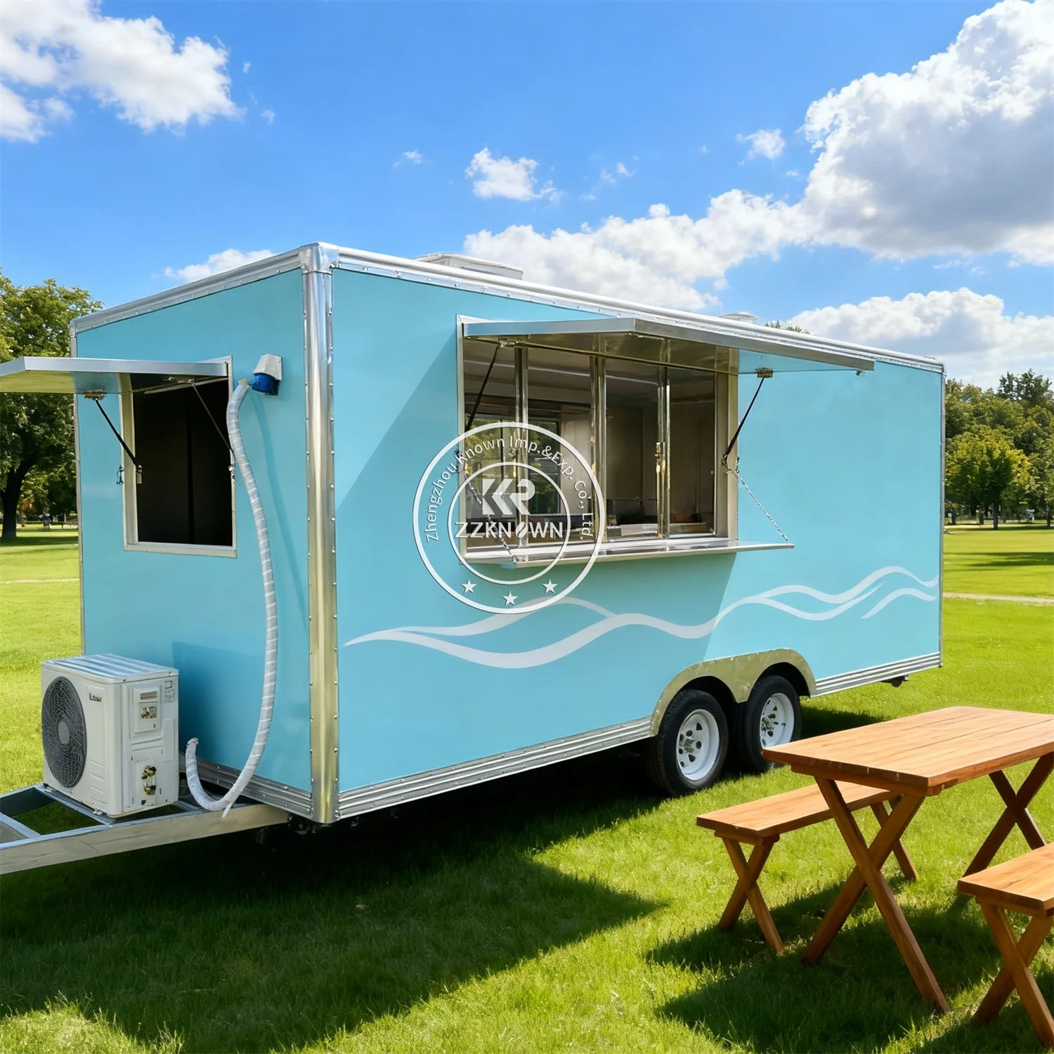 

Custom Street Food Trailer Concession Catering Trailer Coffee Ice Cream BBQ Cart Mobile Food Truck With Full Kitchen