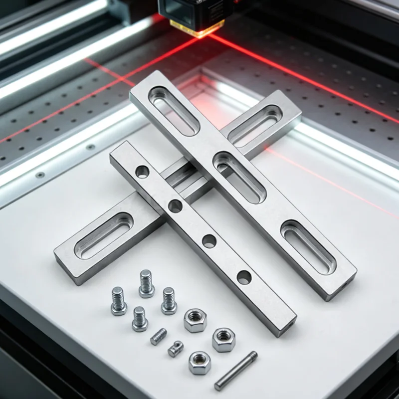 Position Lock Bar Align Jig Fixed Clamp Fiber Laser Engraving Marking Machine Aluminum Stuff with  A B Fixture M6 Screws Type