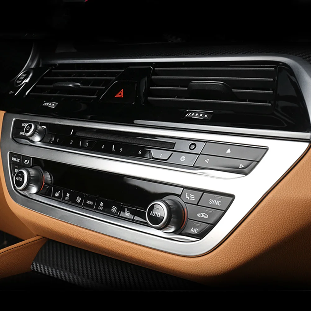 For BMW 5 Series G30 2017 2018 2019 2020 2021 2022 Car Accessories Central Control Air Conditioning Button CD Panel Trim Cover