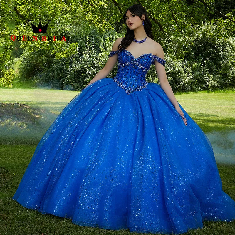 

Sweetheart Off Shoulder Quinceanera Dresses 2024 Sequined Beading Backless Birthday Gowns Vestidos De 15 Quinceañera Custom Y40X