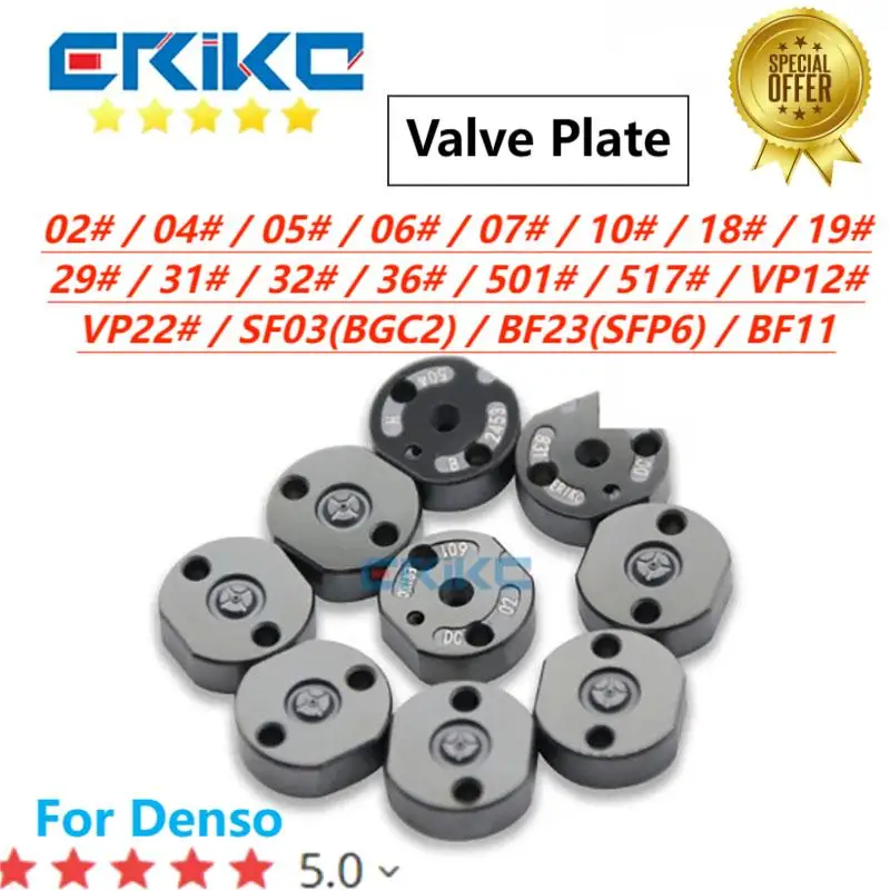 Control Valve Plate 29# 31# 34# Common Rail Injector Valve Orifice Plate 02# 04# 05# 06# 07# 10# 18# 19# SF03 for Denso Injector