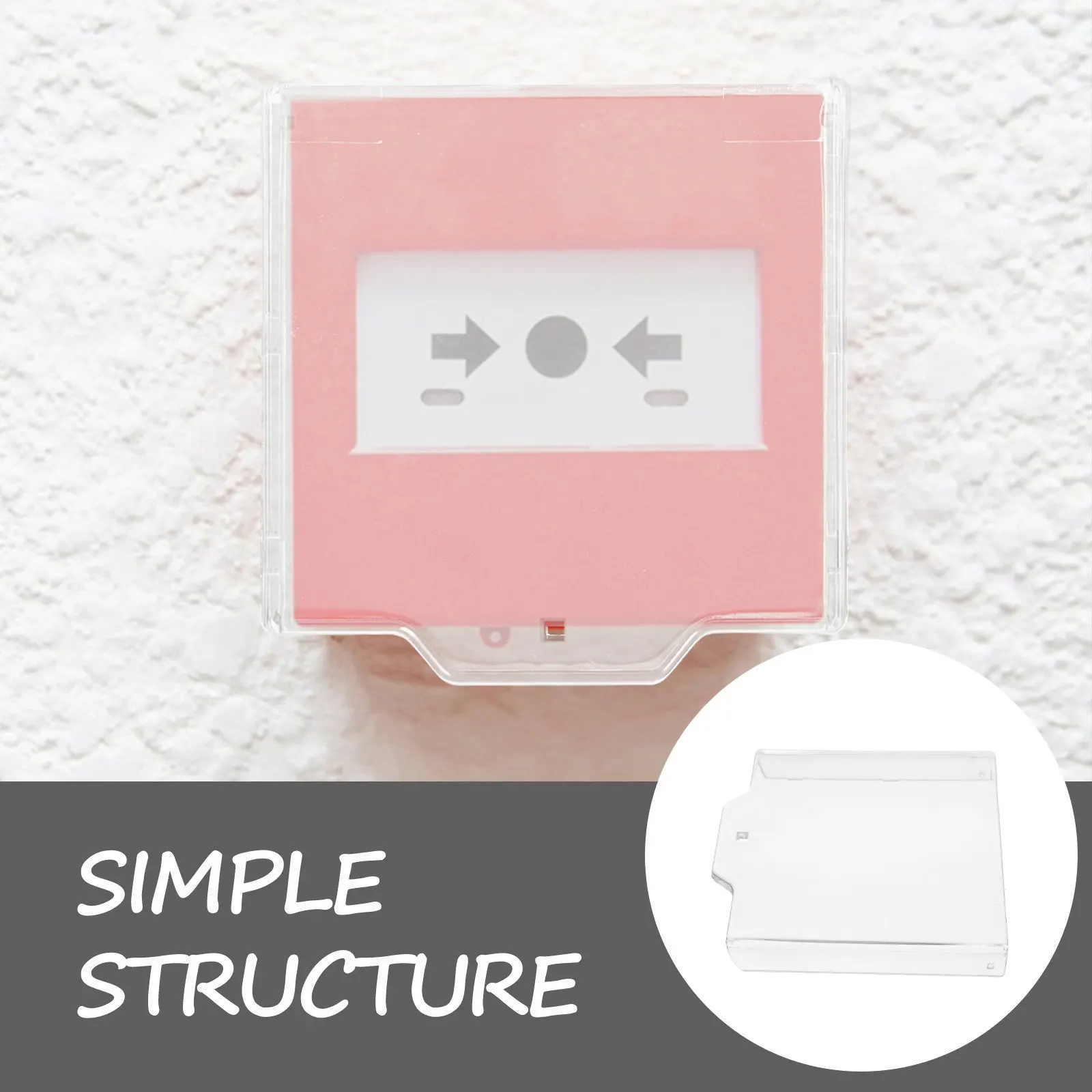 4Pcs Fire Safety Equipment Push Button Cover with Highstrength Material for Emergency Button Protection Outdoor Indoor Use