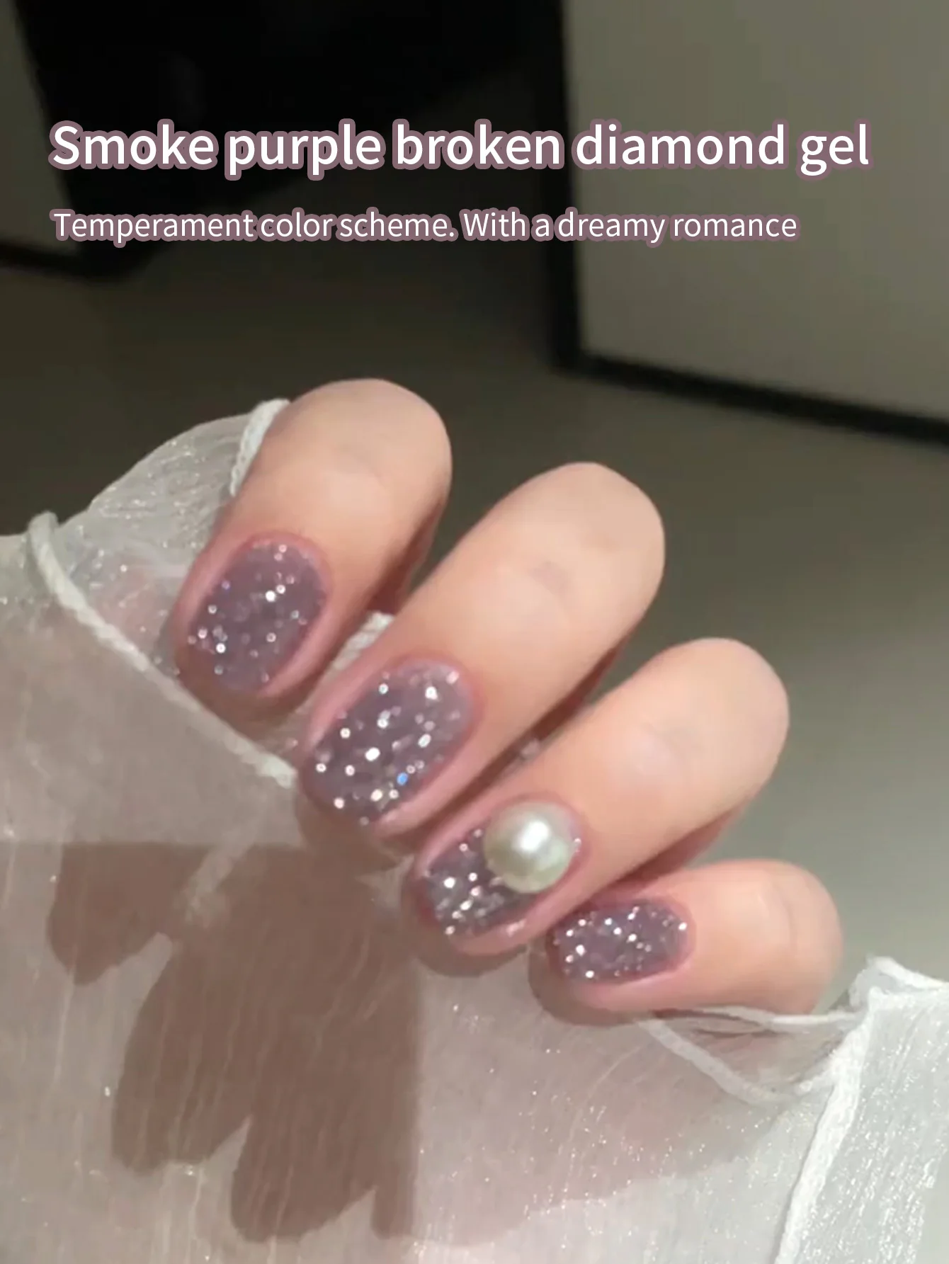 10 مللي الياسمين سحق الماس هلام طلاء الأظافر الأرجواني بريق طلاء الأظافر مبيعا الأظافر الأرجواني الخريف والشتاء الأظافر #4