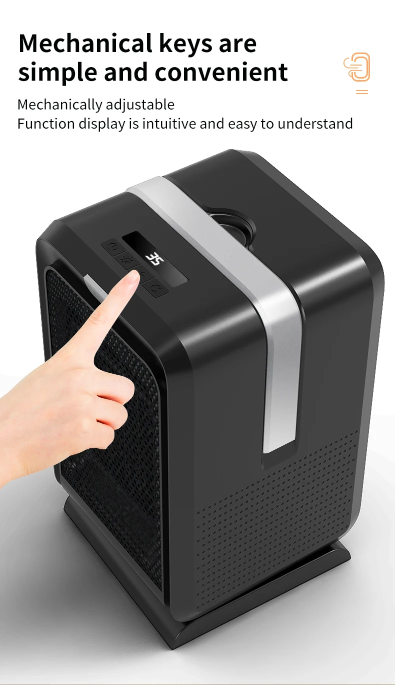 Raumheizung mit Fernbedienung, 1000W schnell erhitzende elektrische Keramik, Überhitzung und Kipp schutz, 90 ° oszillierende Heizung