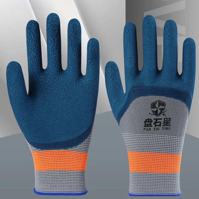 Nuevo 1 par de guantes de goma para neumáticos, guantes de trabajo antideslizantes resistentes al desgaste, guantes de protección laboral, mejoras para el hogar, construcción de jardín