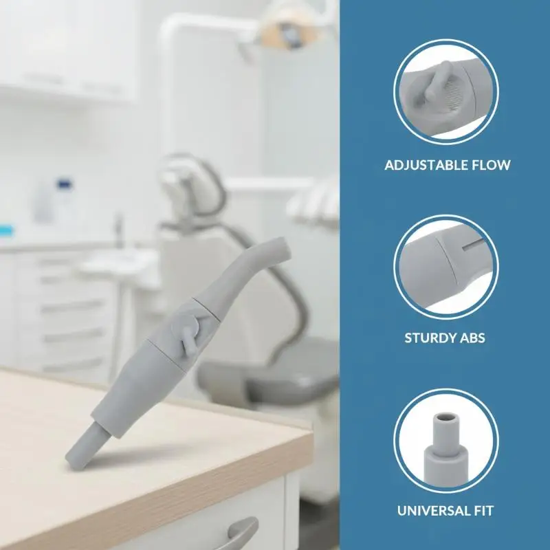 1 Stück Dentaler Universeller Speichel-Saugnapf mit Drehkopf, Zubehörteile, Autoklavierbarer Schwach-/Stark-Sauggriff für Durr – Detail 14