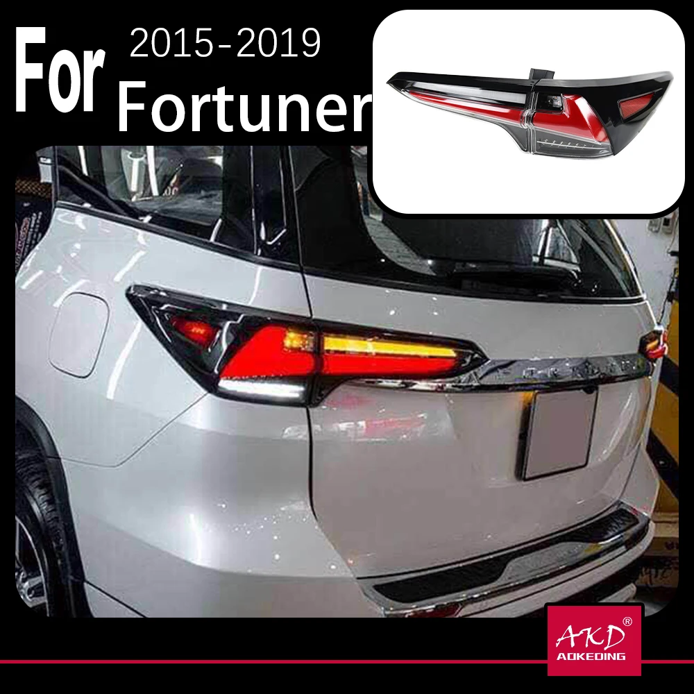 

AKD Car Model for Toyota Fortuner TailLights 2016-2019 Dynamic Signal TailLamp LED Tail Light DRL Brake Reverse auto Accessories