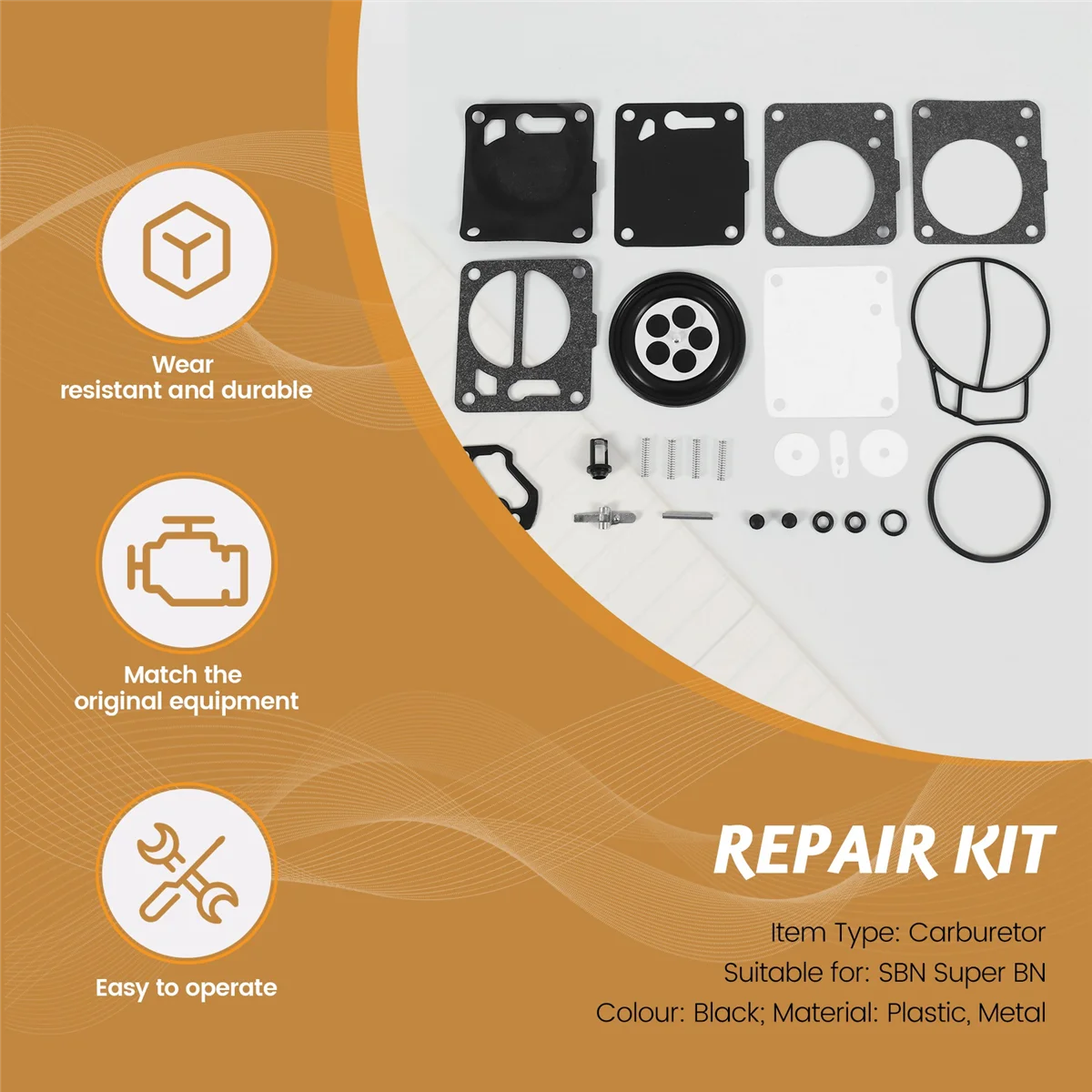 Kit de reparo para reconstrução de carburador, para jet ski pwc mikuni sbn super bn carb 38 40i 44 46