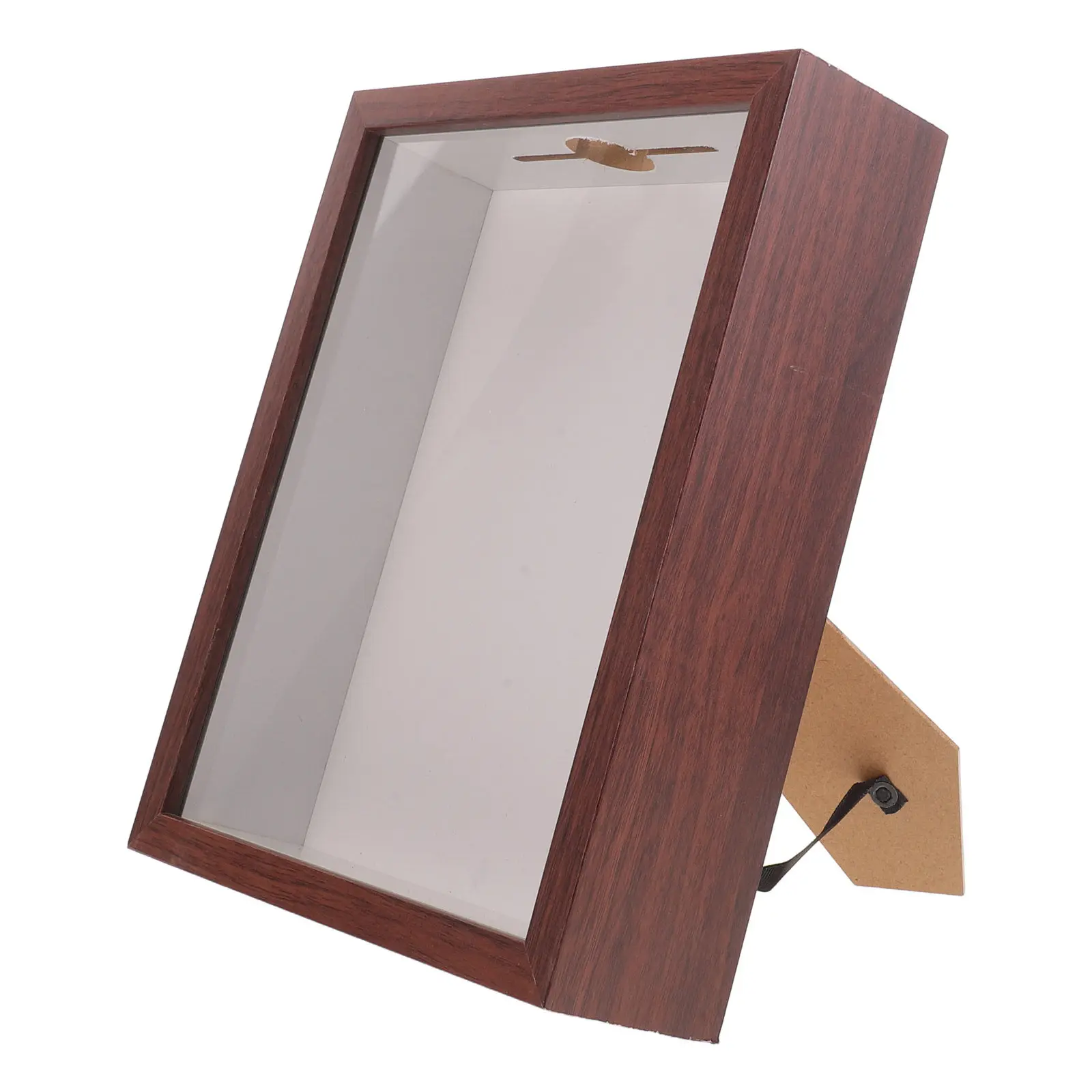 Shell Shadow Box Frame 10.6x8.6 Inch Deep 5Cm Hollow Vintage Seashell Display Box Natural Wood Finish for Sea Shells Collections