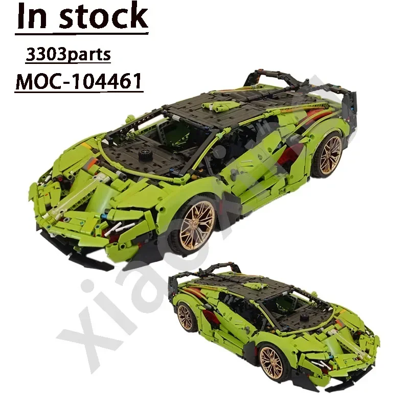 42115 Green Classic Sports Car Compatible with MOC-104461 New Sports Car Building Block Model3303 PartsCustomKidsBirthdayToyGift