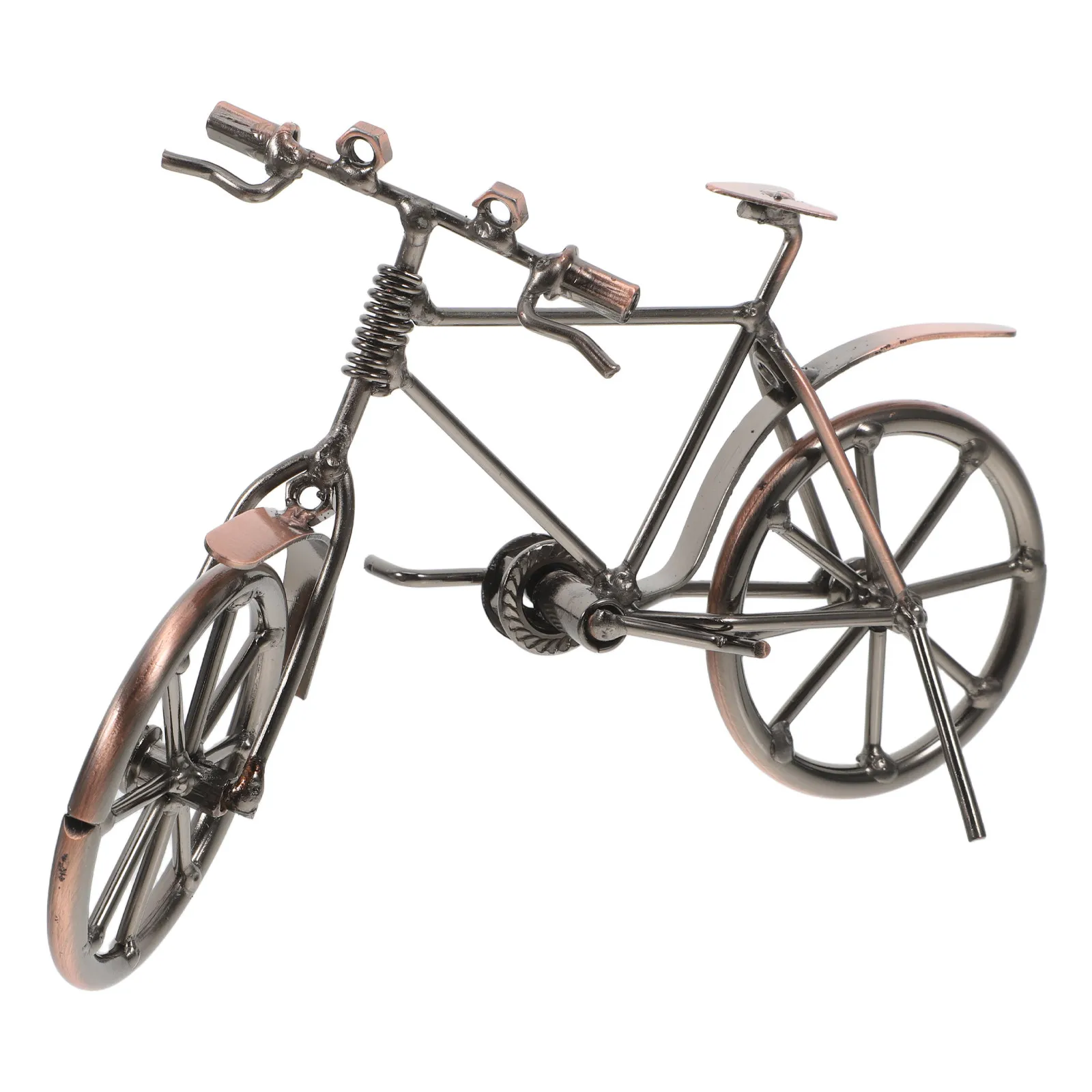 

Retro Vintage Iron Bicycle Ornament Desktop Decorative Miniature Metal Bicycle Sculpture for Home Office Garden