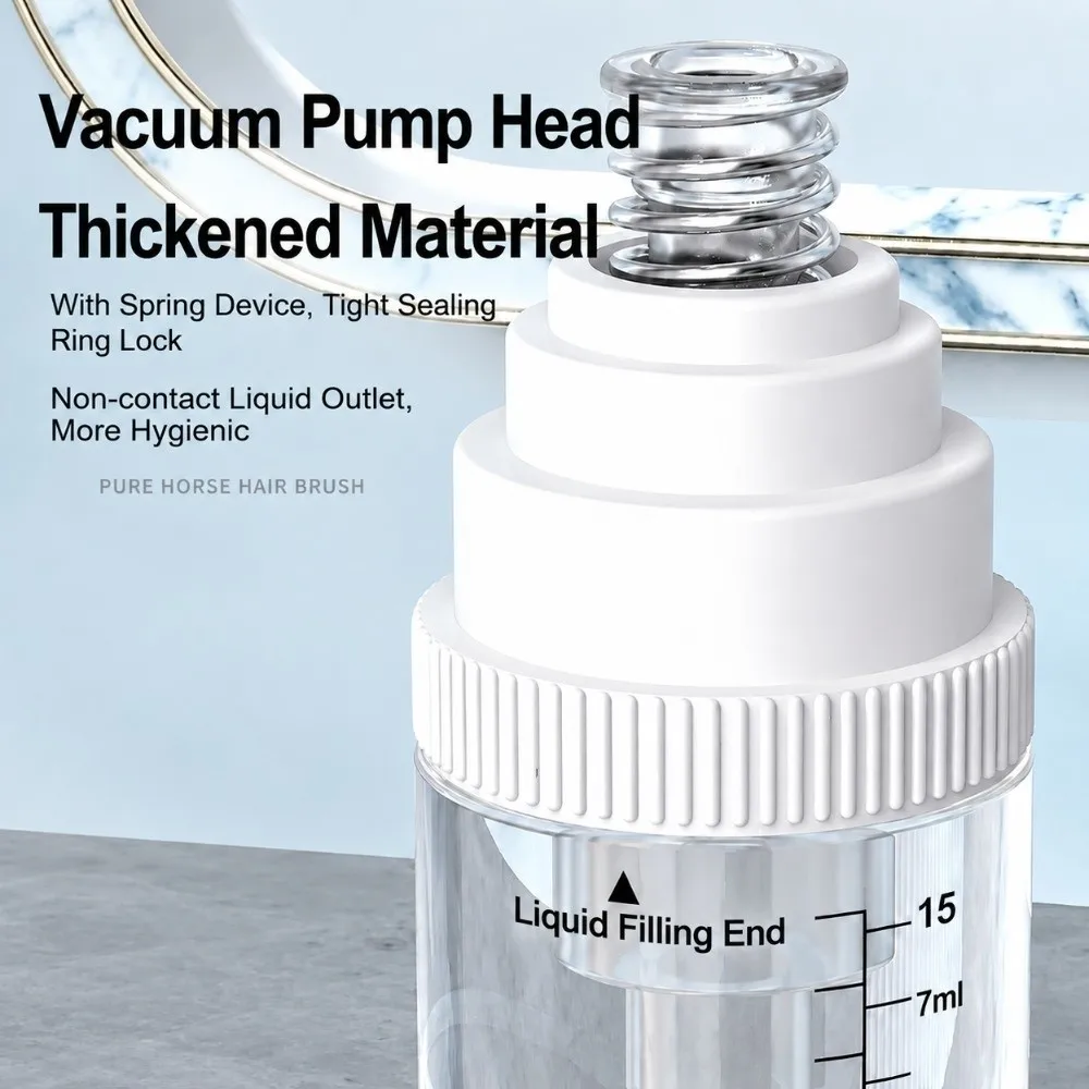 Horse Hair Brush Scalp Liquid Applicator Comb 1ml Graduated Scale Press Dispensing Scalp Applicator Brush Five Massage Ball