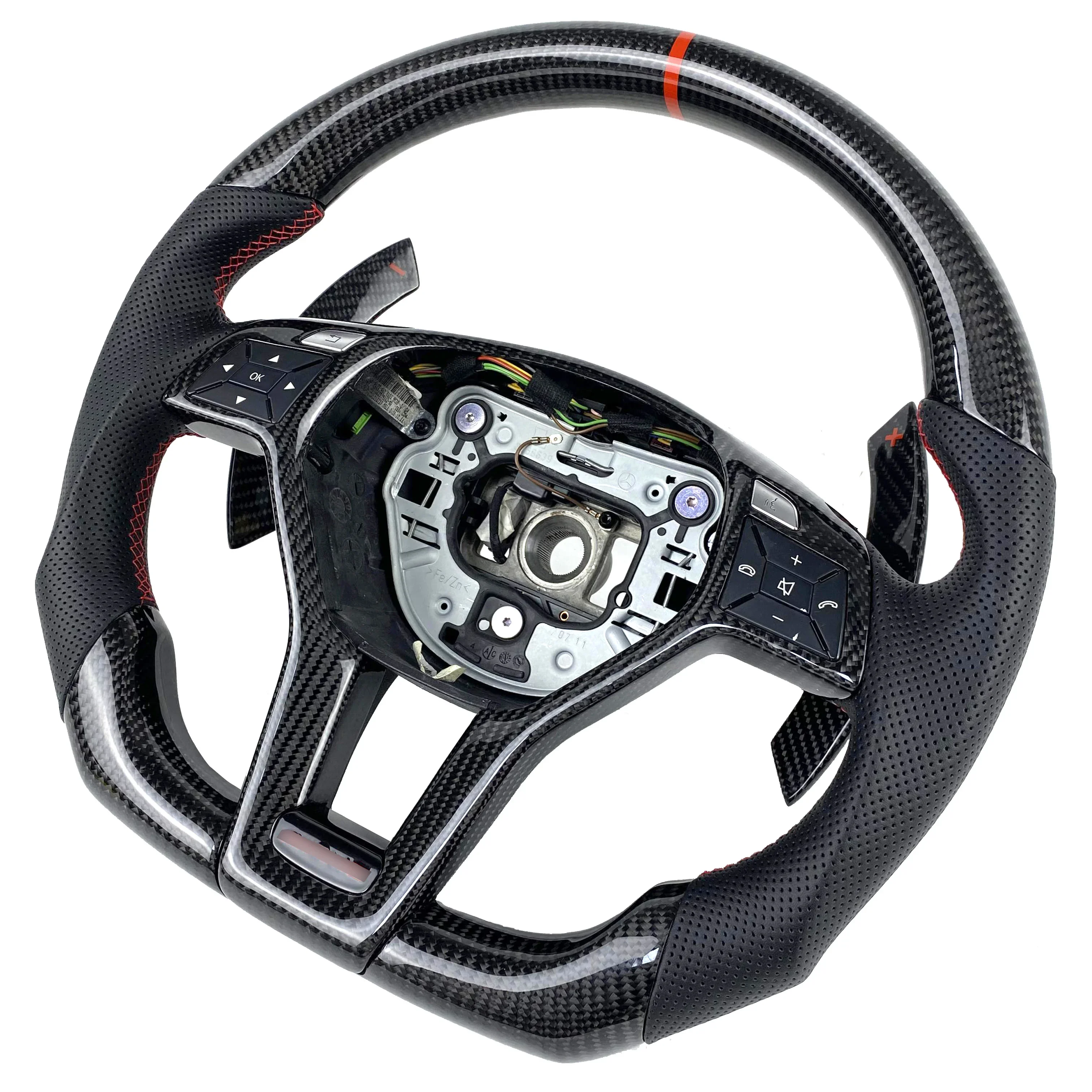 custom carbon fiber steering wheel For Mercedes Benz 2010 2011 2012 2013 CLS W176 GLA CLA GLC A B C E-Class GLK M W204 AMG