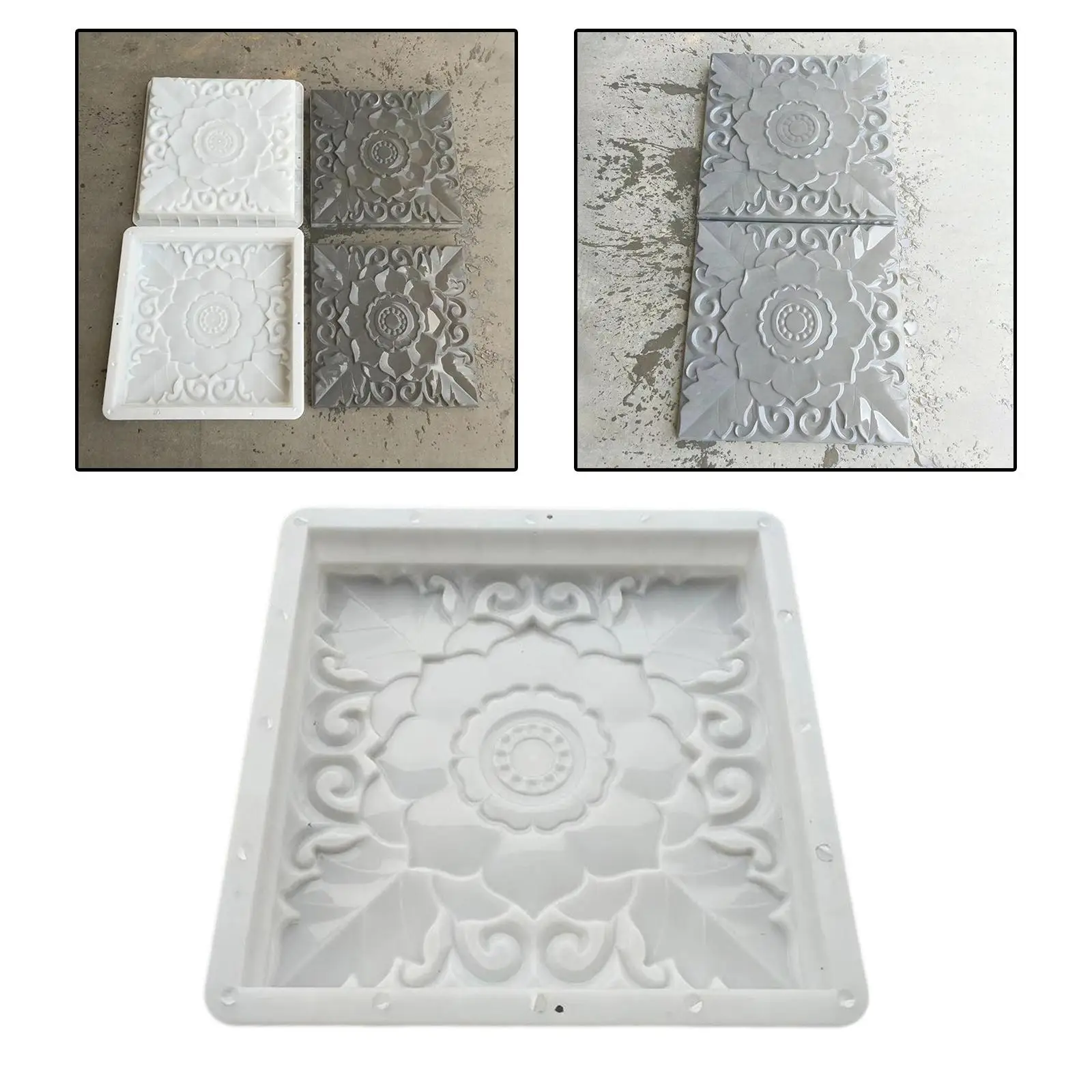 

Cement Mold Square Vintage Landscape Decorative PP DIY Reusable Paver 1x