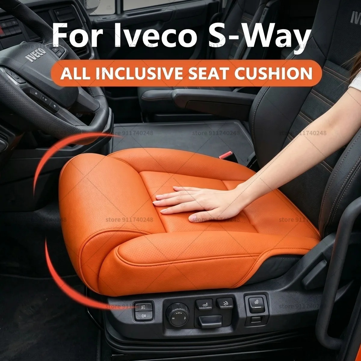 

Подушка-удлинитель для ног Iveco S-Way, подушка для поддержки бедер, из пены с эффектом памяти, кожаная, для салона автомобиля