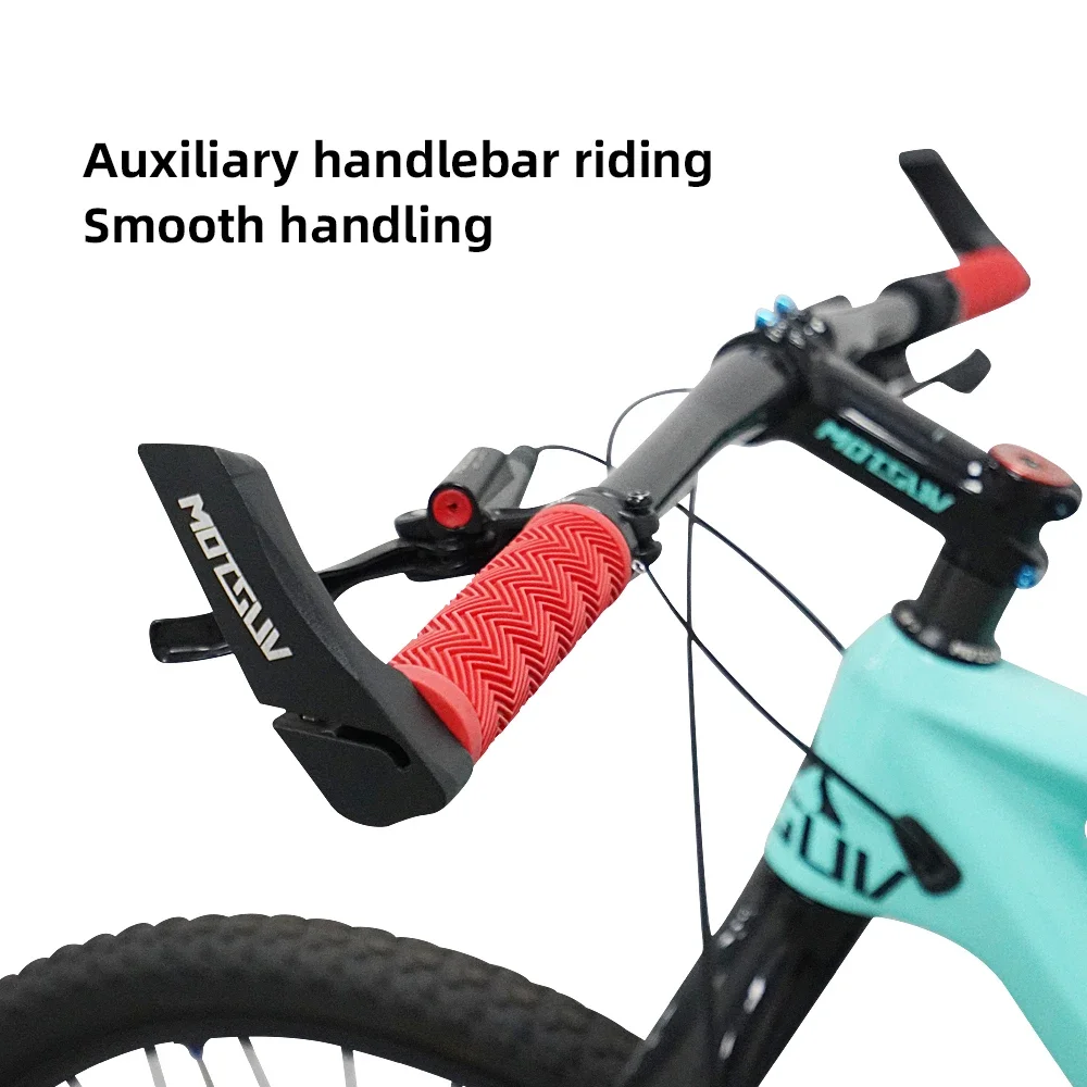 MOTSUV Aluminum Alloy Adjustable Small Auxiliary Bicycle Handlebar Vice Handle Rest Cow Horn MTB Cycling Accessories